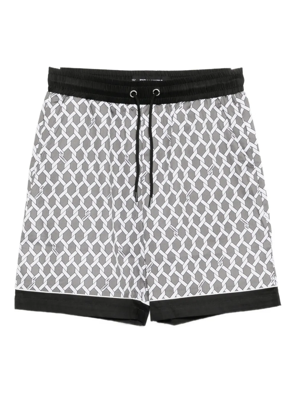 Karl Lagerfeld rope-print shorts - Grigio