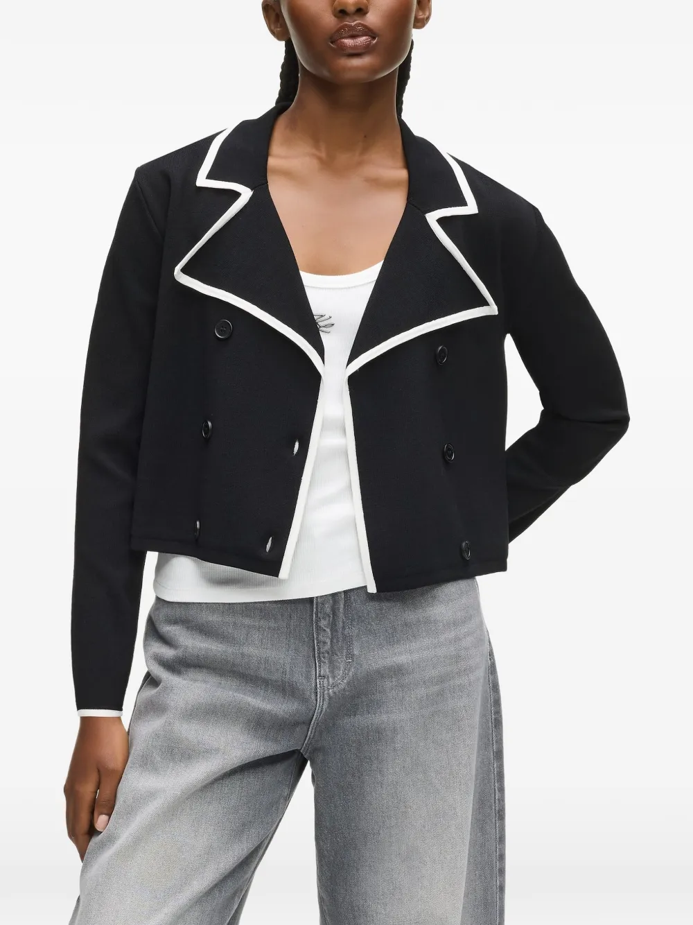 Karl Lagerfeld Vest met dubbele rij knopen Groen