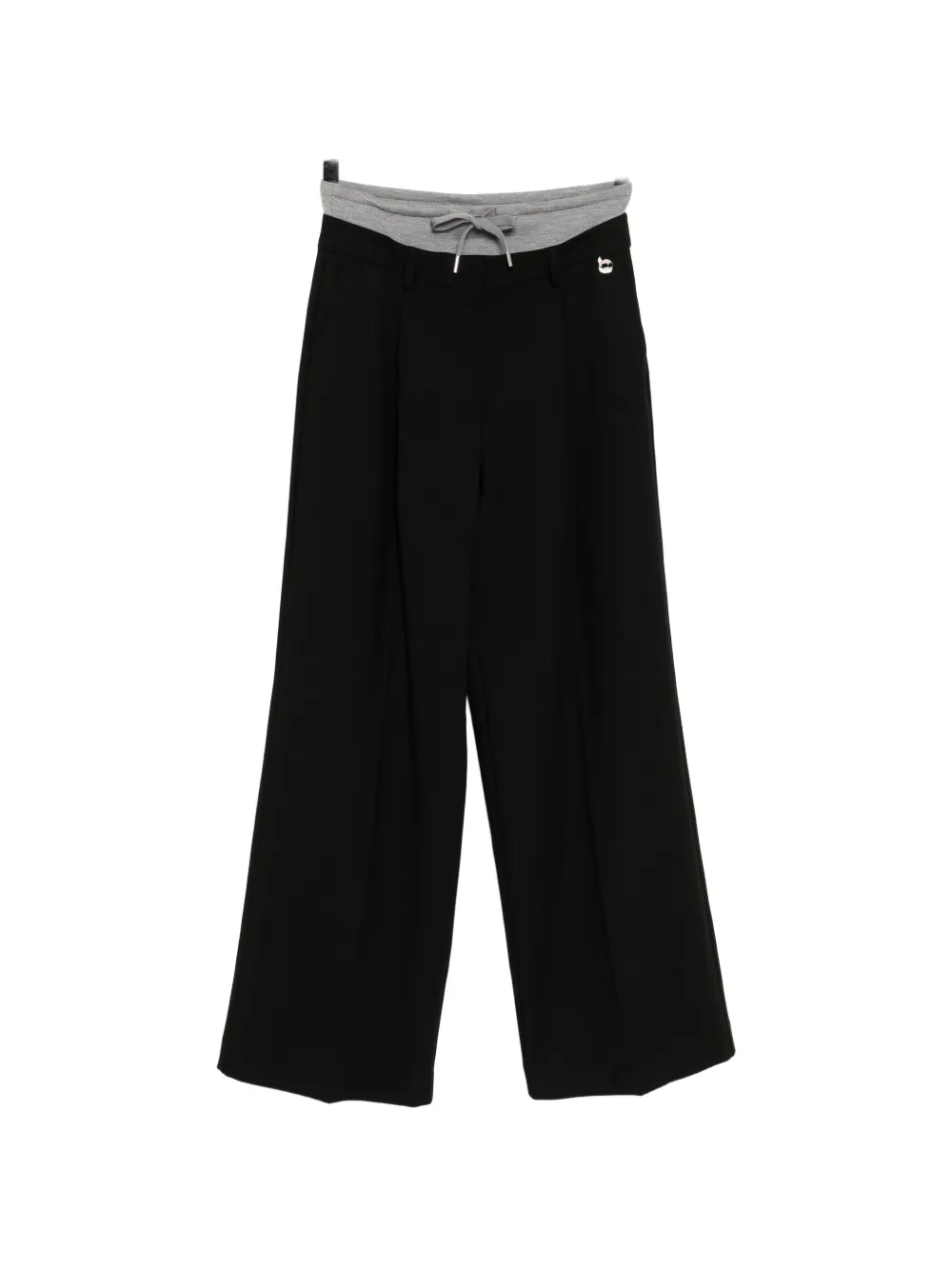 Karl Lagerfeld Ikon double-waistband trousers - Nero