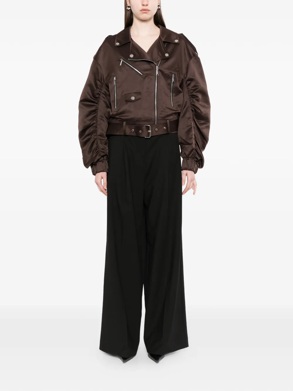  Karl Lagerfeld Ikon Double-waistband Trousers - Black 