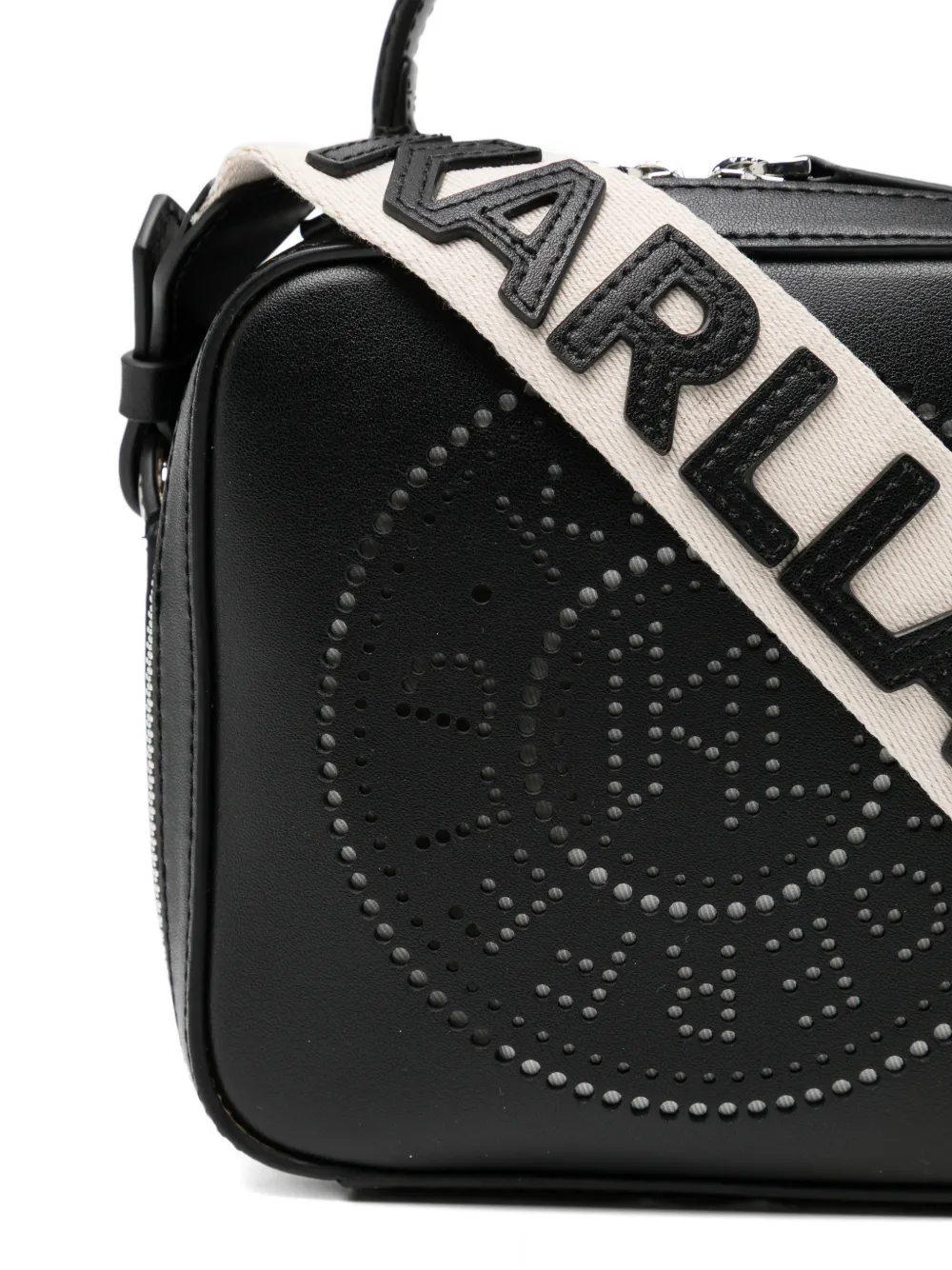 Karl Lagerfeld K Circle geperforeerde mini-tas Zwart