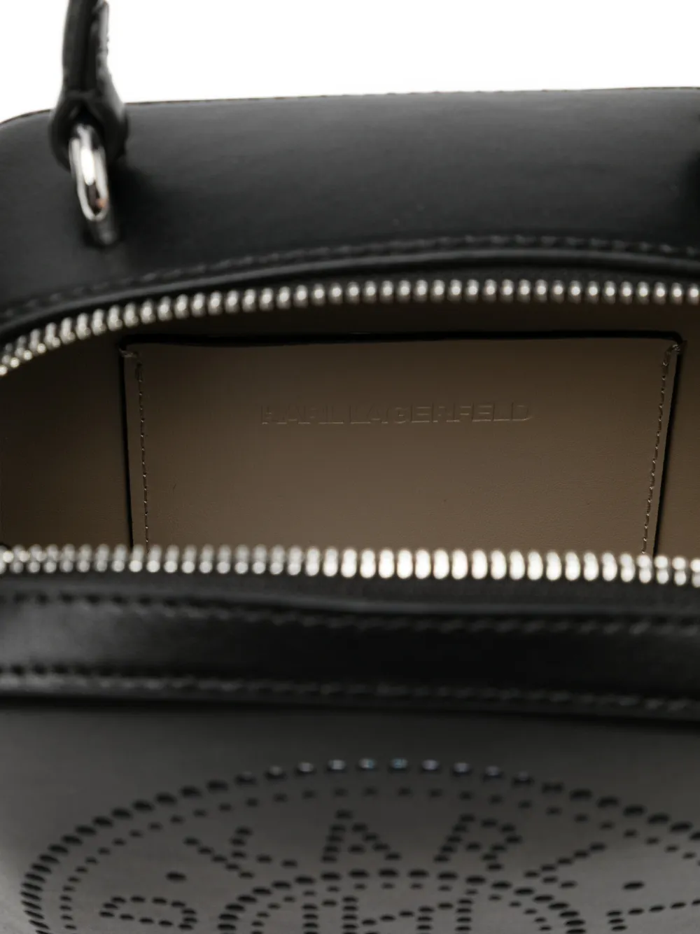 Karl Lagerfeld K Circle geperforeerde mini-tas Zwart