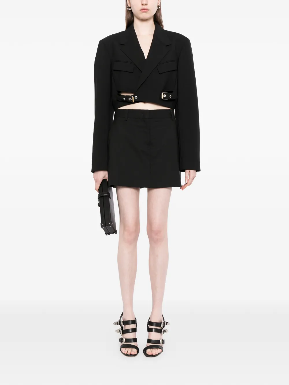  Karl Lagerfeld Logo-plaque Mini Skorts - Black 