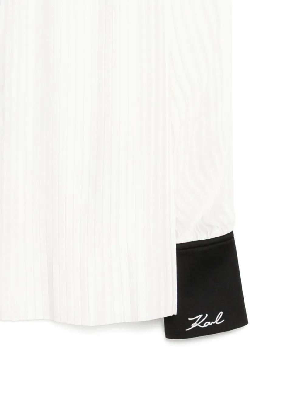  Karl Lagerfeld Camisa Plisada - Blanco 