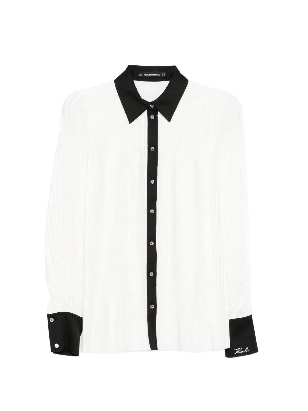 Karl Lagerfeld Camicia plissettata - Bianco