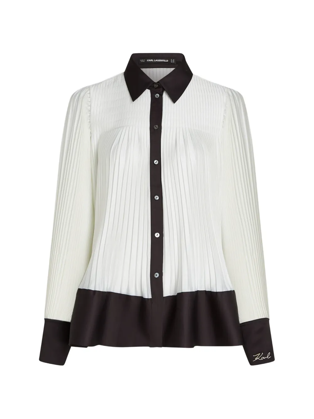 Karl Lagerfeld pleated shirt - Weiß