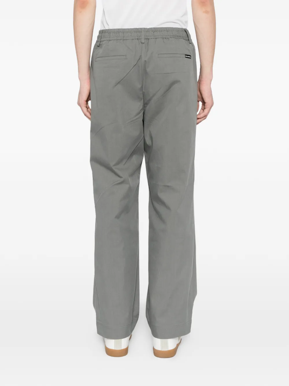 Karl Lagerfeld Straight broek met logoplakkaat Grijs