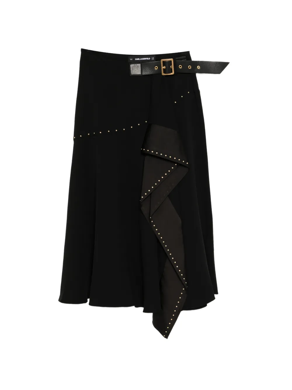 Karl Lagerfeld stud-embellished midi skirt - Nero