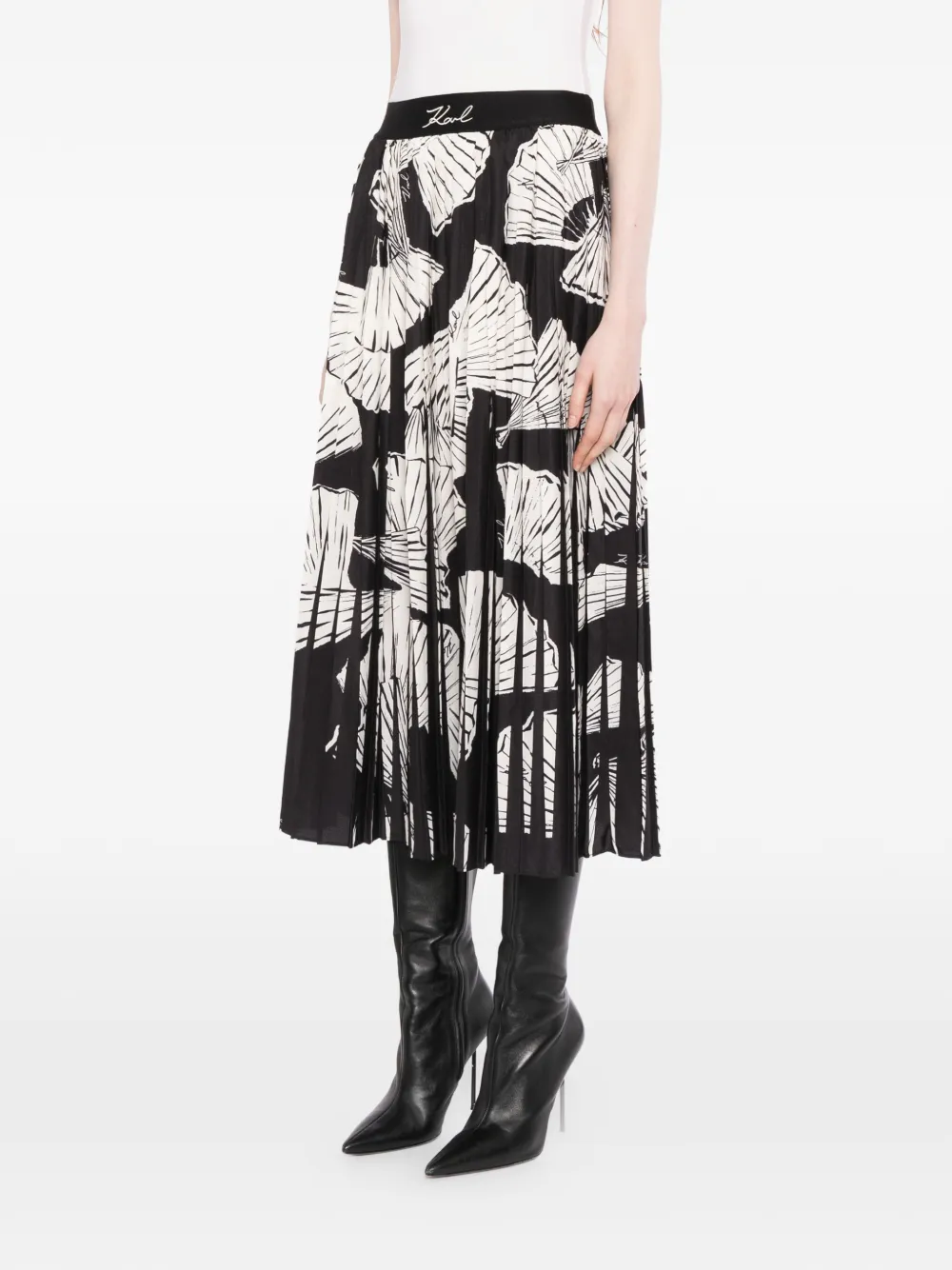  Karl Lagerfeld Commercial Midi Skirt - Black 