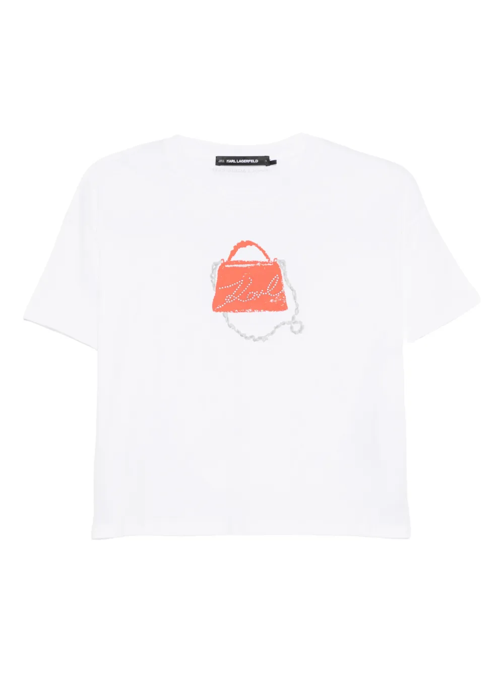 Karl Lagerfeld graphic-print cotton T-shirt - Bianco