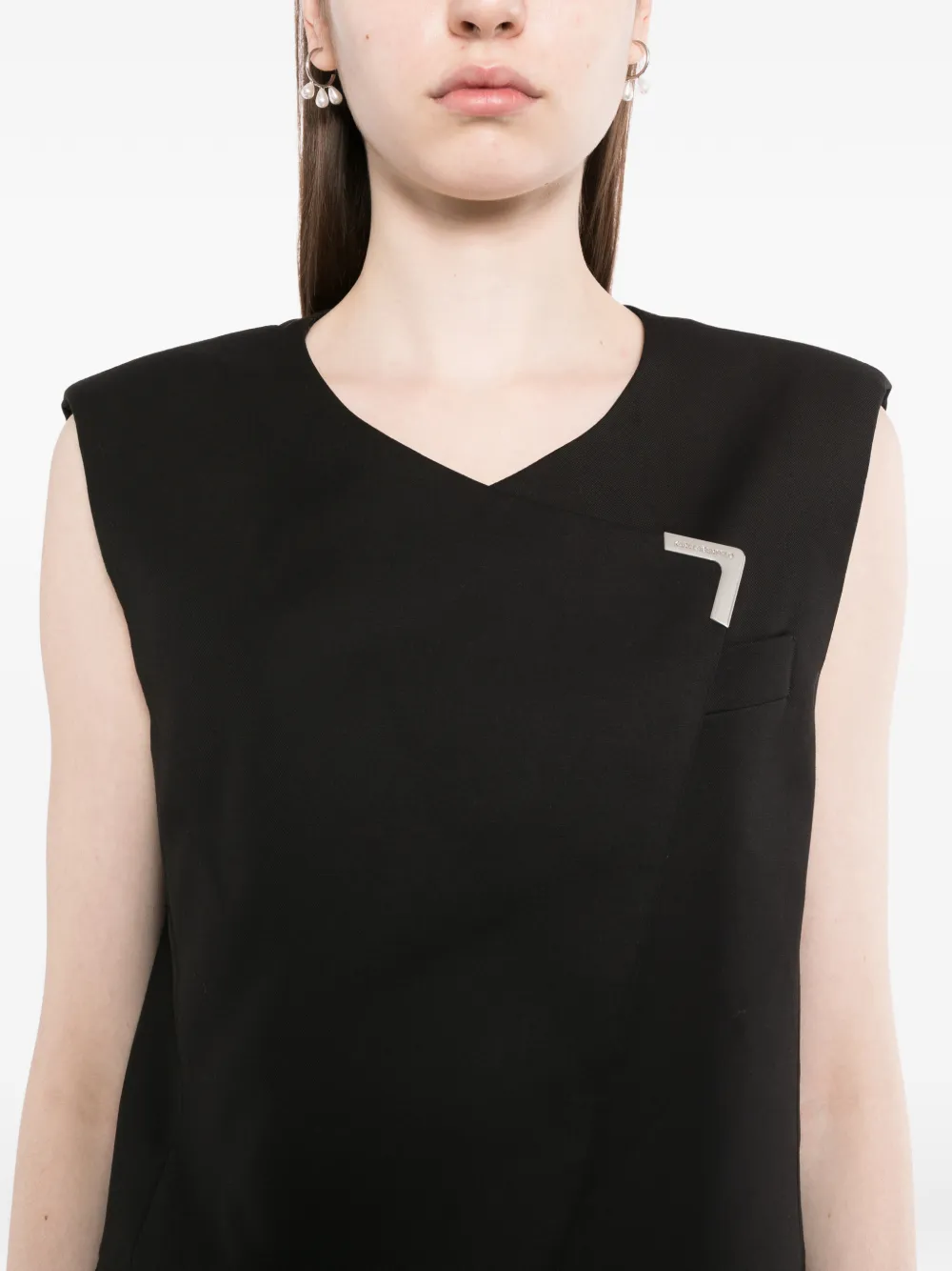 Karl Lagerfeld Gilet met logoplakkaat Zwart
