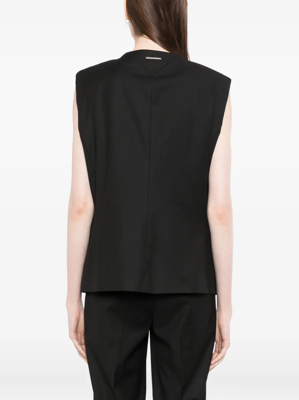 Karl Lagerfeld Gilet met logoplakkaat Zwart
