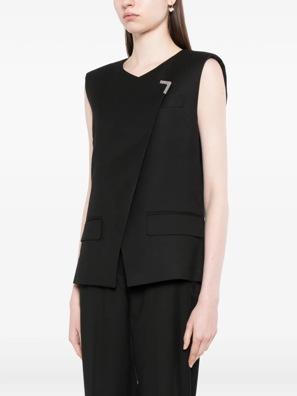  Karl Lagerfeld Logo-plaque Waistcoat - Black 