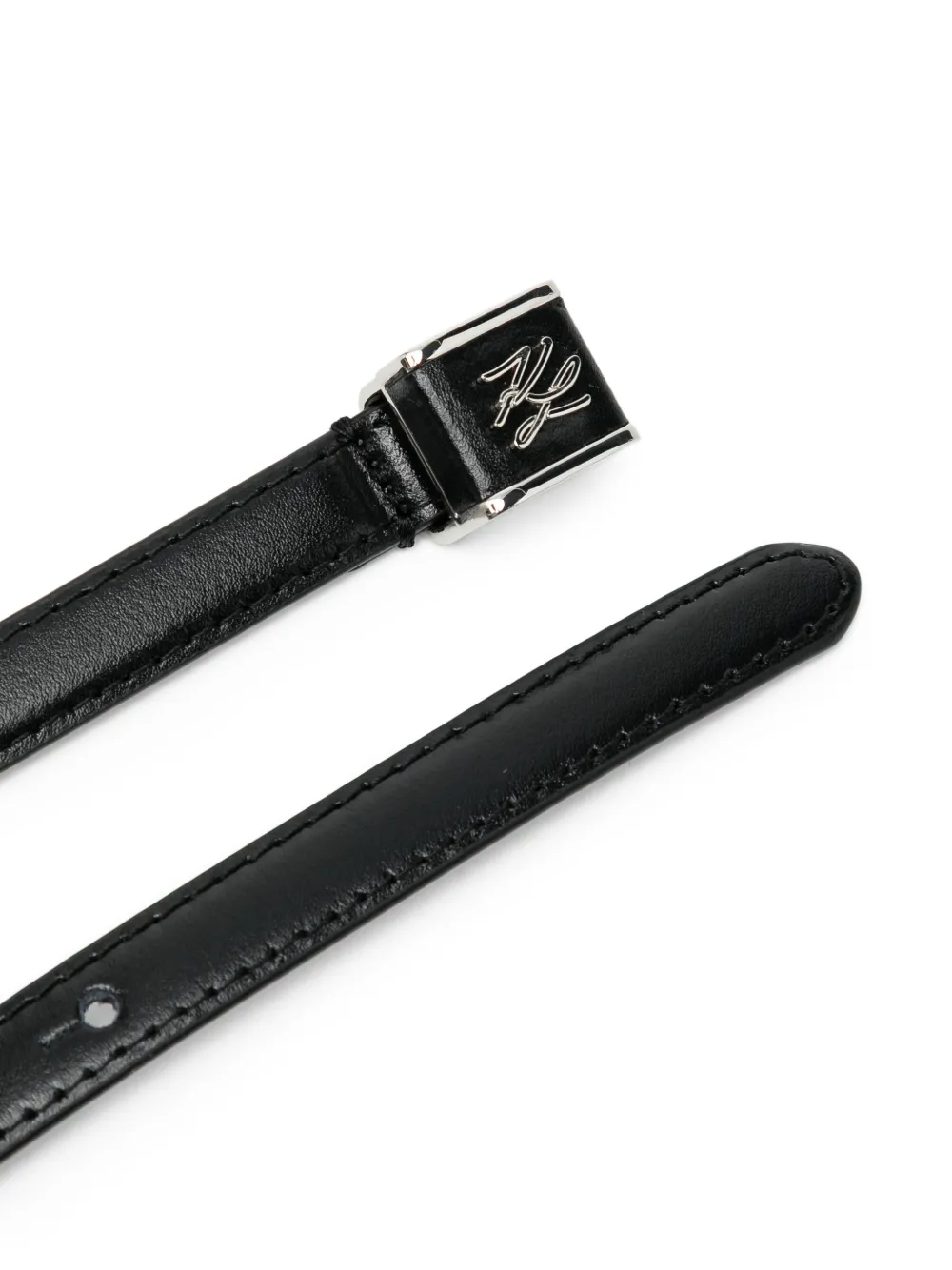 Karl Lagerfeld Kautograph riem - Zwart