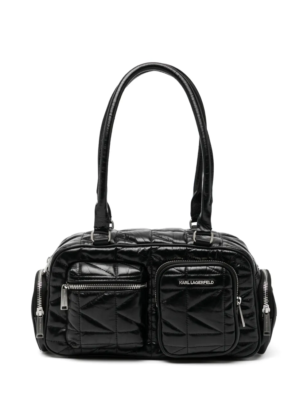 Karl Lagerfeld Borsa bowling Kkuilt Pockets MD - Nero