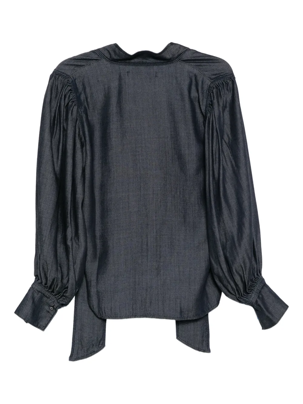 Karl Lagerfeld Blouse met lint en lange mouwen - Blauw