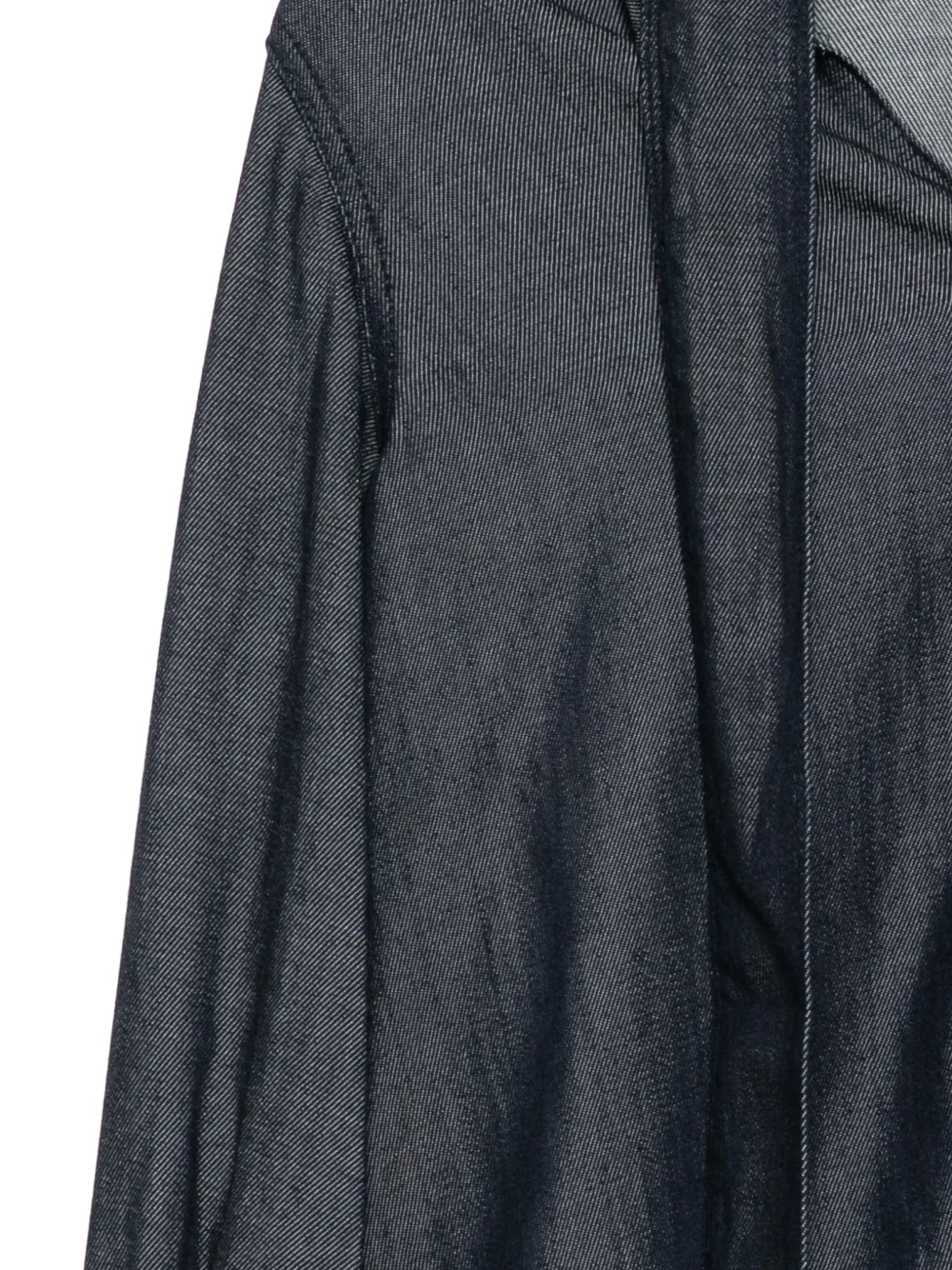 Karl Lagerfeld Blouse met lint en lange mouwen Blauw