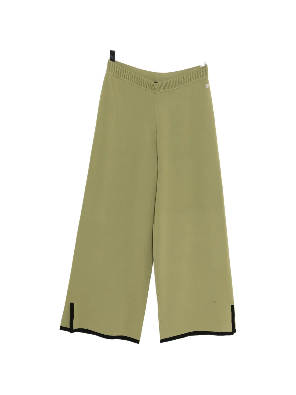 Karl Lagerfeld contrast-knit trousers - Verde