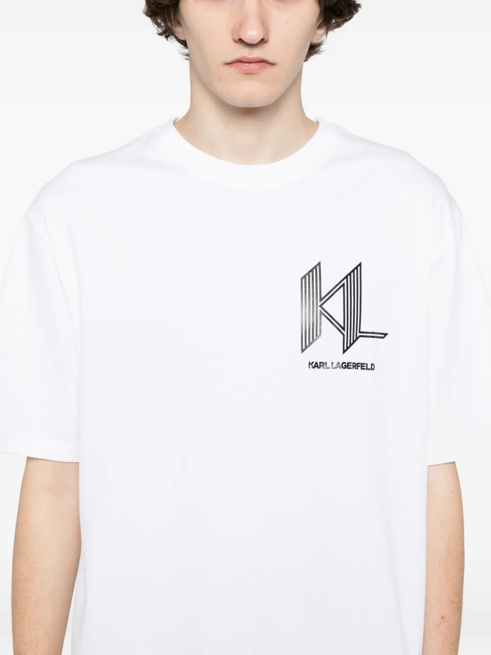 Karl Lagerfeld Artwork K T-shirt Wit