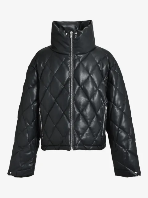 BREATH quilted funnel-neck jacket