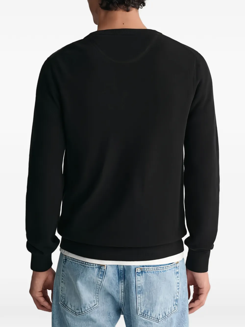 Gant Textured Sweater In Black