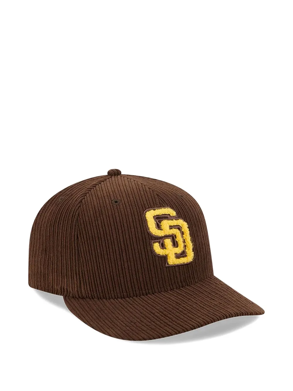 NEW ERA CAP Ribfluwelen hoed met applicatie Bruin