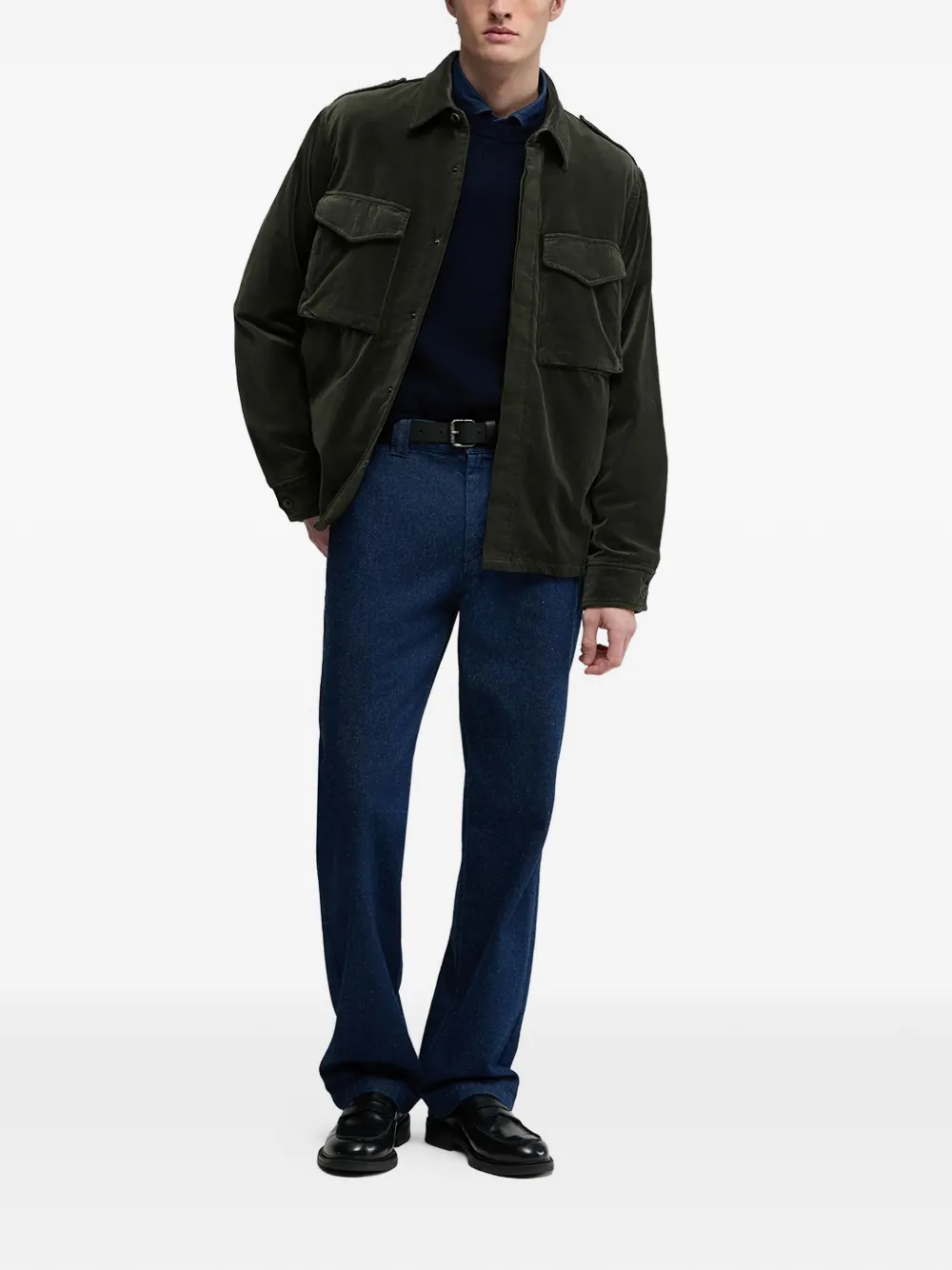 ASPESI pocket shoulder shirt - Groen