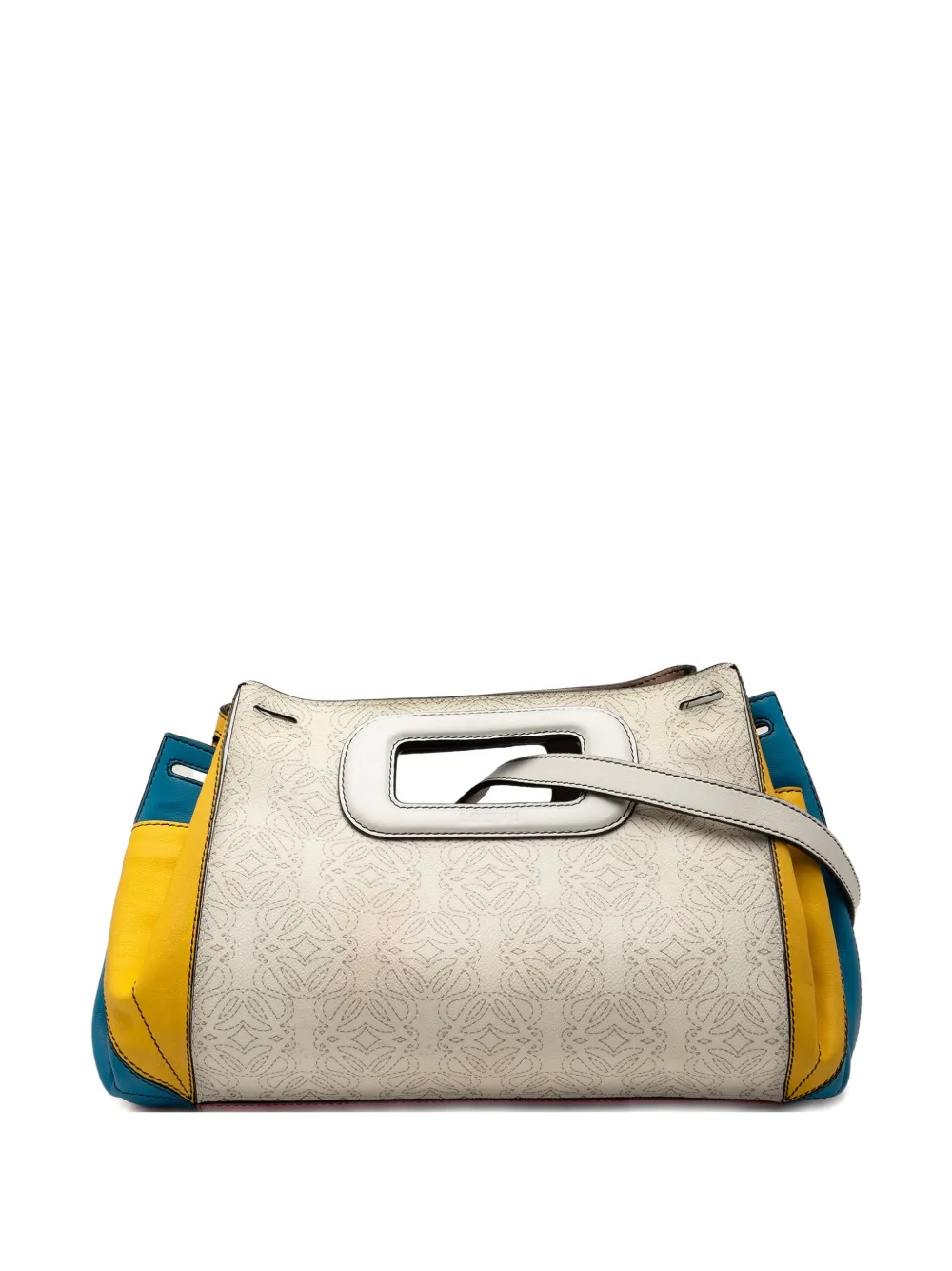 Loewe Pre-Owned 2008 Anagram Multicolor Leather Accordion satchel | White | Image 1