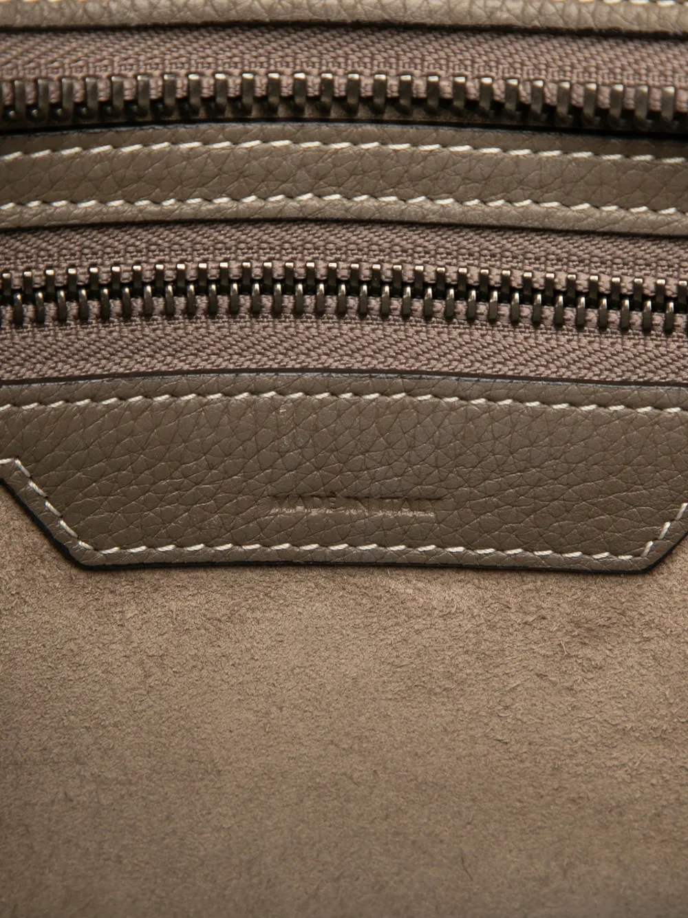 CELINE Pre-owned 2019 Micro Leather Luggage Tote Bag In Brown