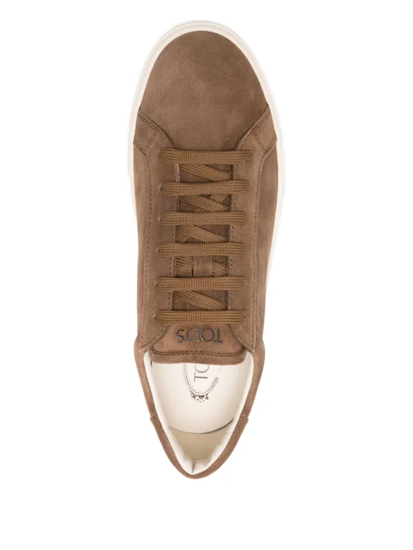 Tod's Allacciata Cassetta Suede Sneakers | Black | FARFETCH