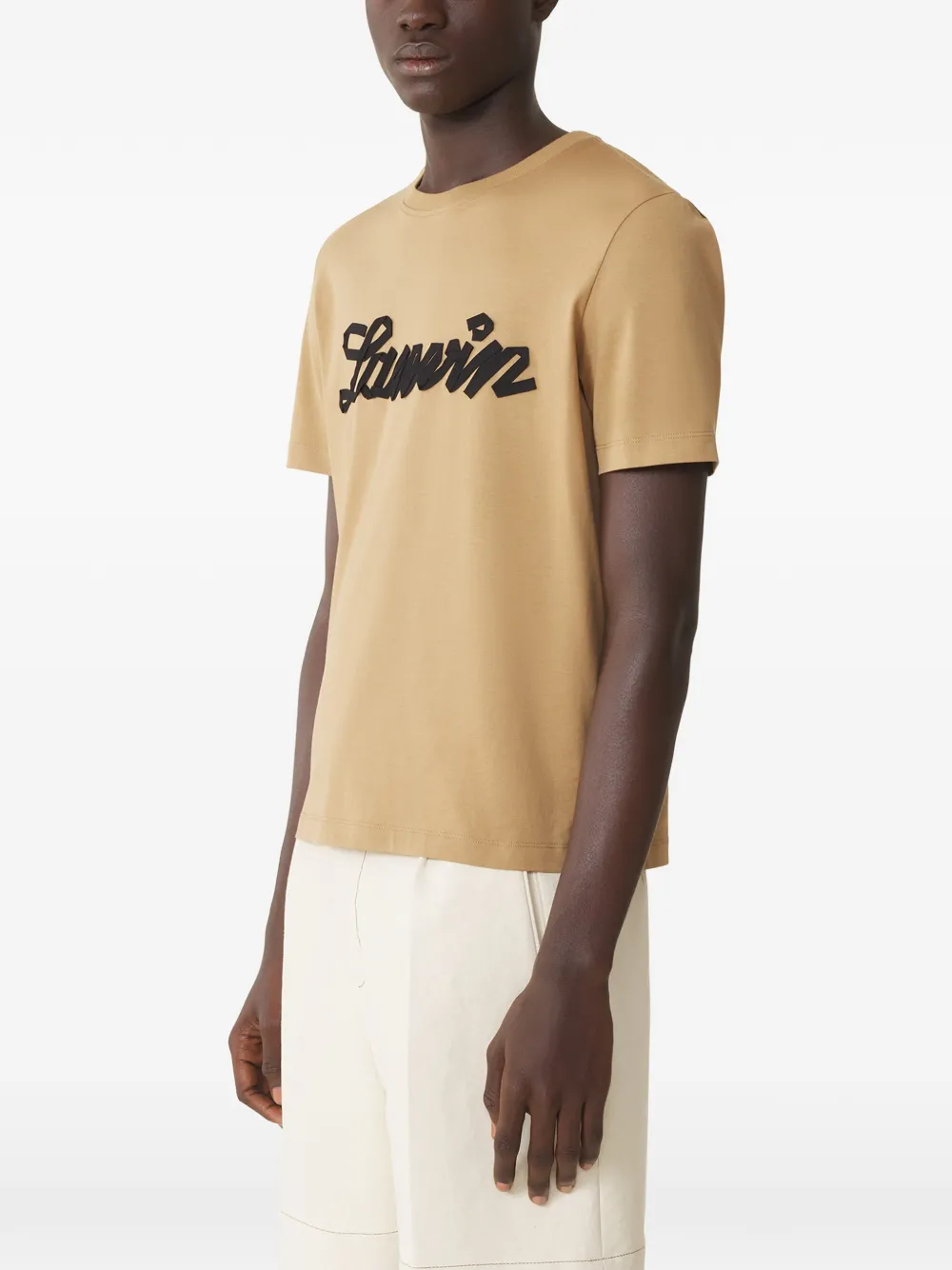  Lanvin Logo-print T-shirt - Neutrals 