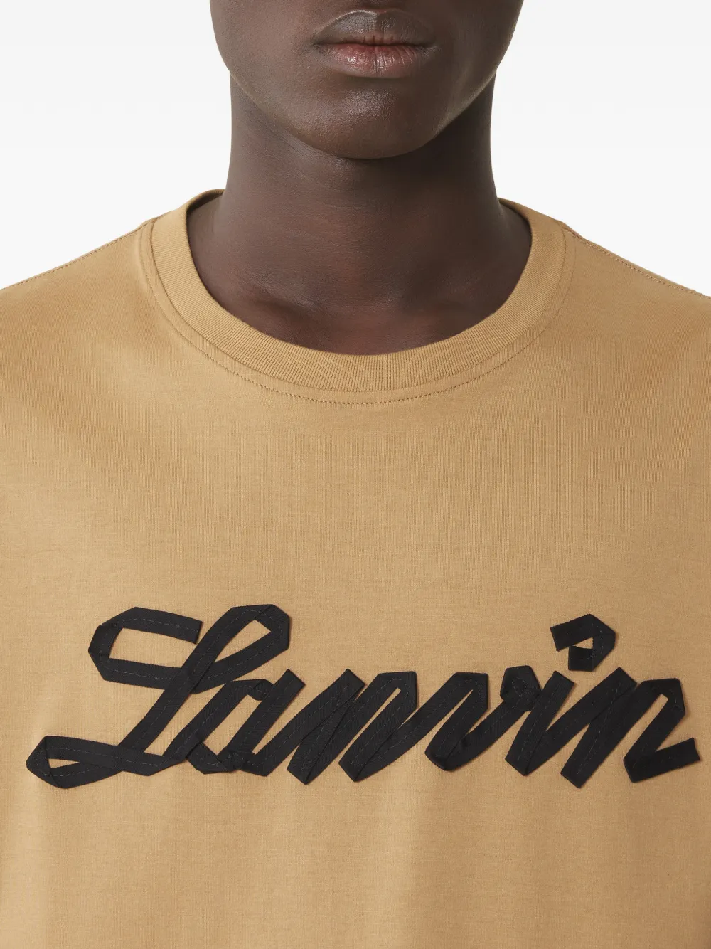 Lanvin T-shirt met logoprint Beige
