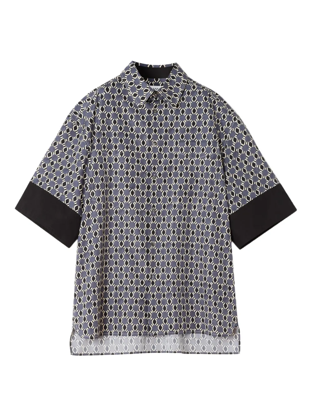 Lanvin Camicia con stampa geometrica - Blu