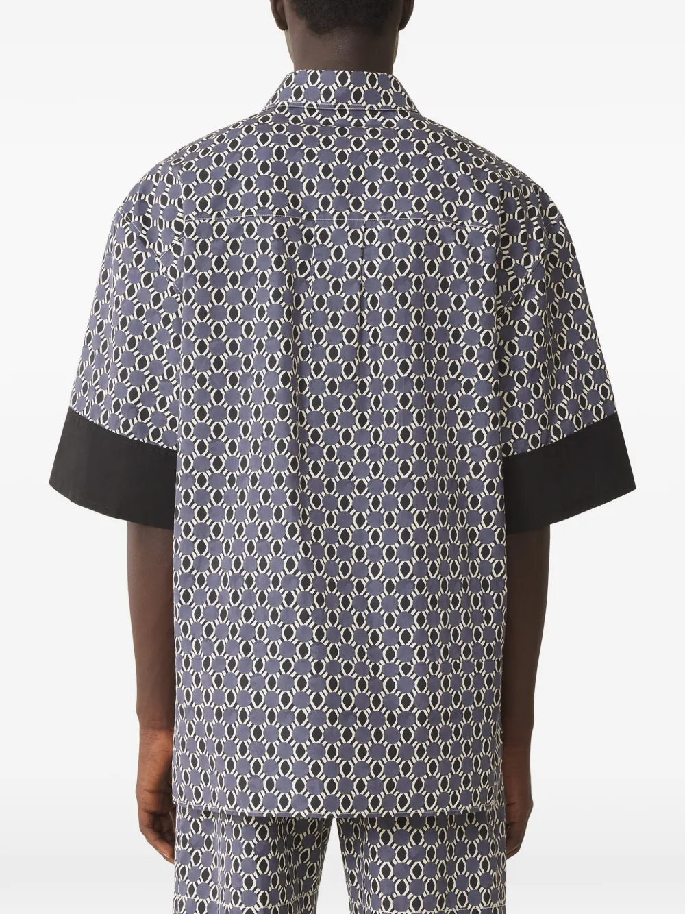 Lanvin Overhemd met geometrische print Blauw