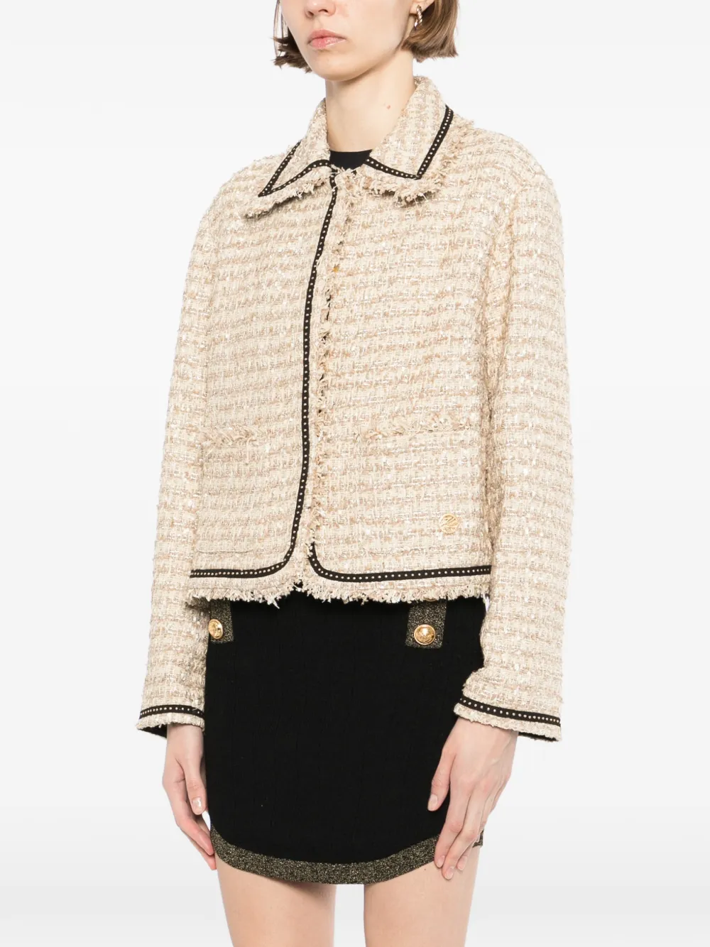  Karl Lagerfeld Boucle Jacket - Neutrals 