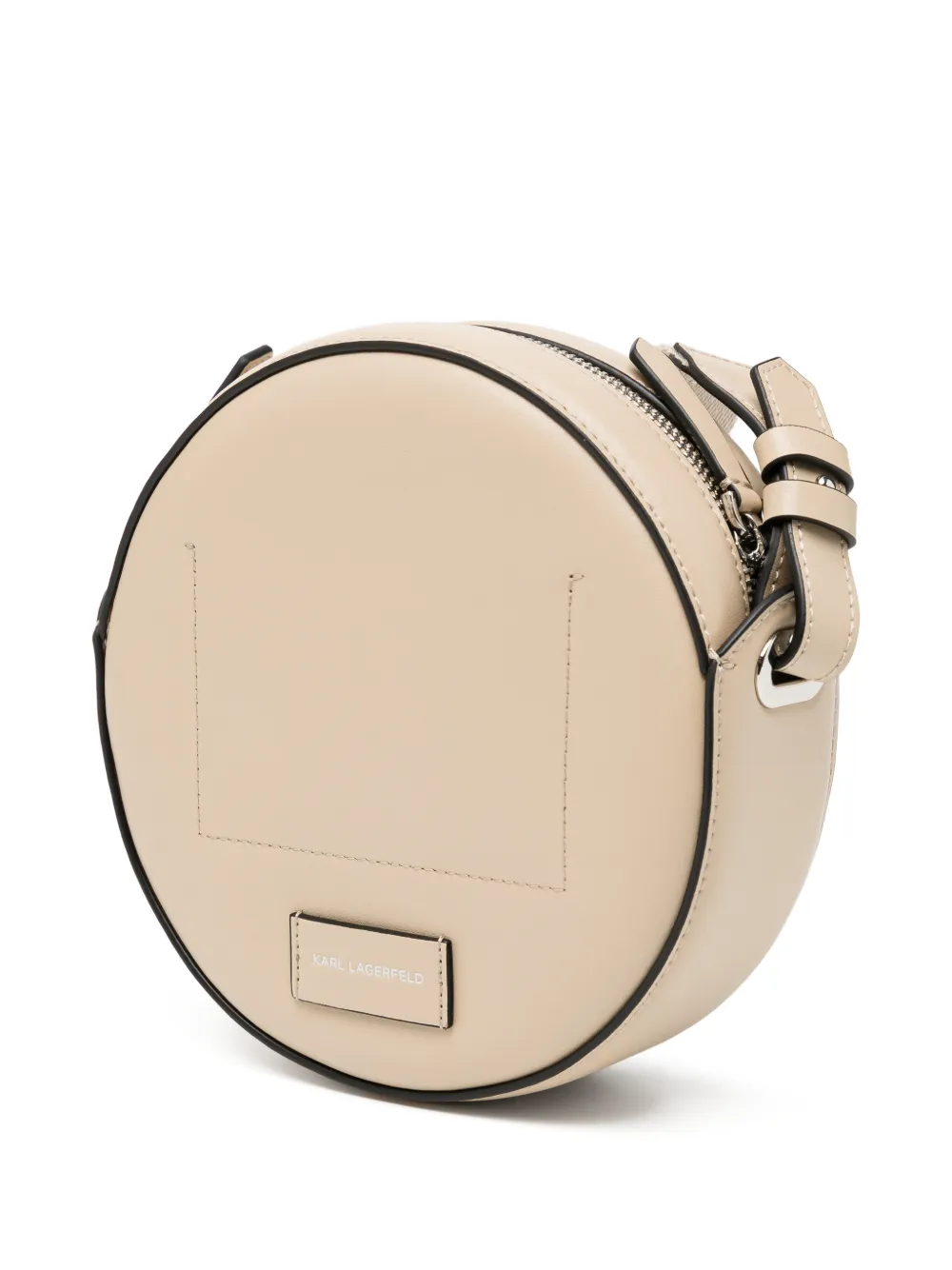 Karl Lagerfeld Kcircle Round Cb geperforeerde mini-tas Beige