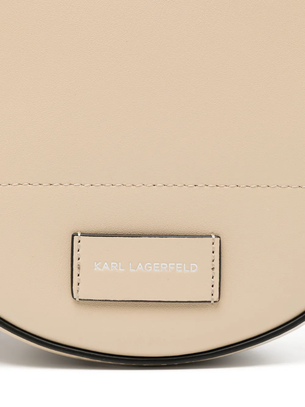 Karl Lagerfeld Kcircle Round Cb geperforeerde mini-tas Beige