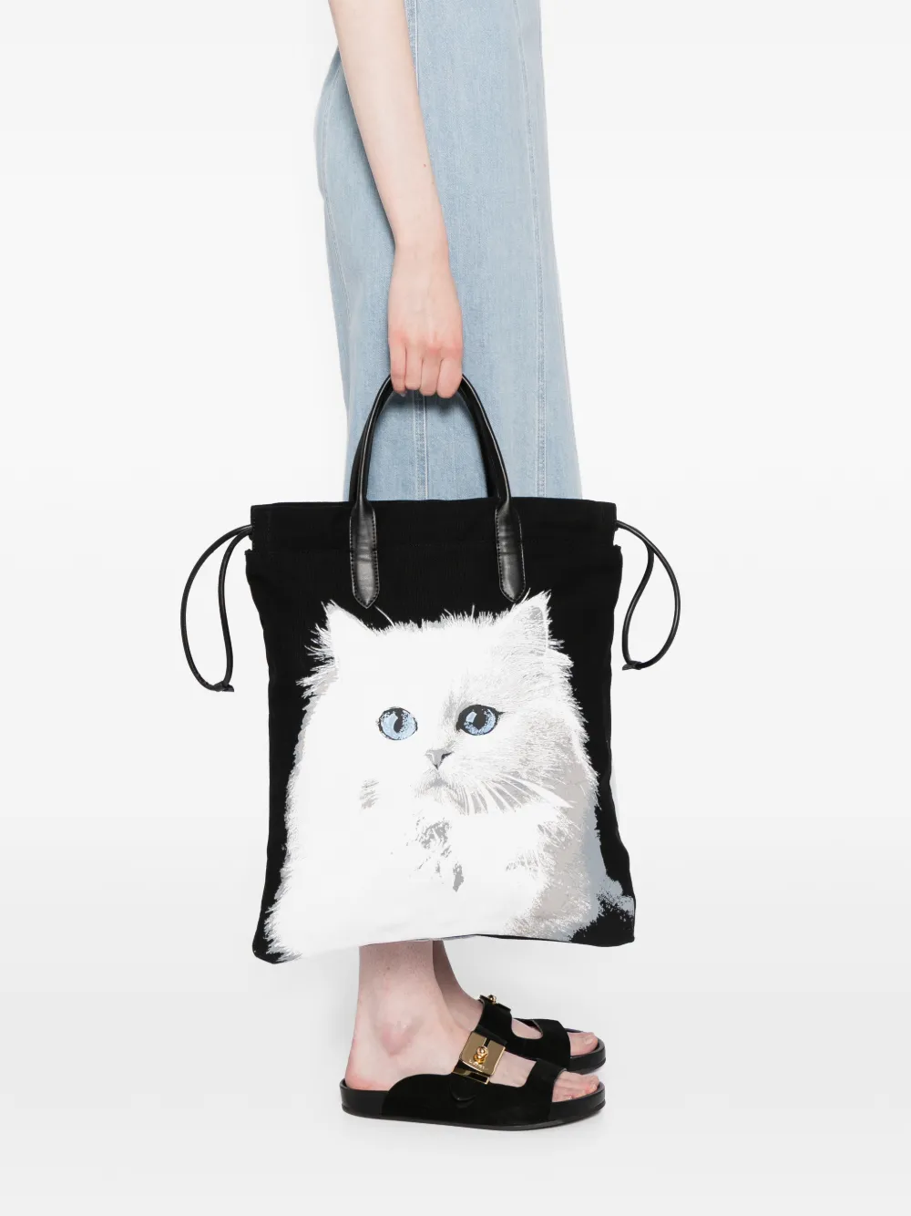 Karl Lagerfeld Ikon Choupette Rev NS shopper - Zwart