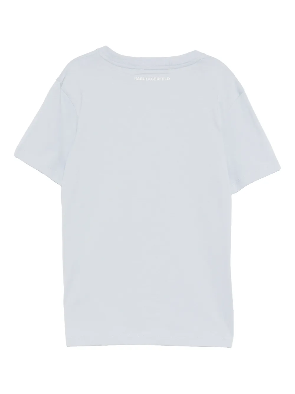 Karl Lagerfeld Ikon sketch choupette T-shirt Blauw