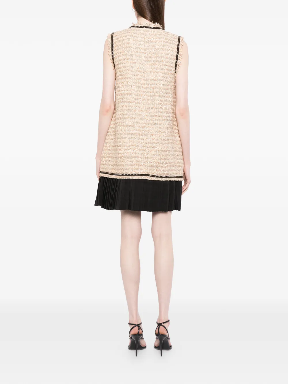 Karl Lagerfeld Bouclé mini-jurk Beige