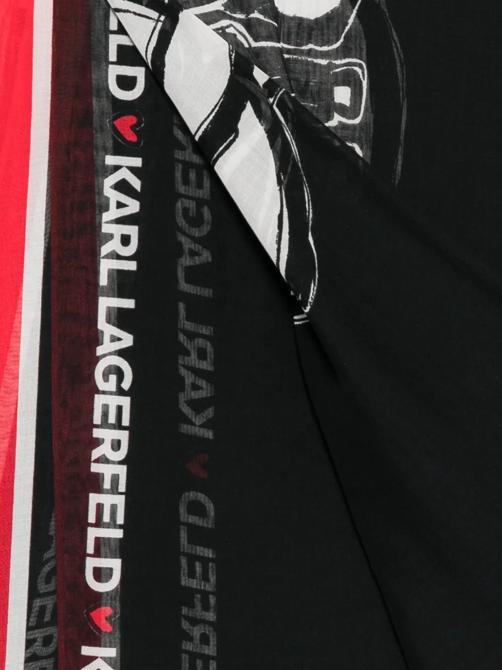 Karl Lagerfeld Sjaal met logoprint Zwart