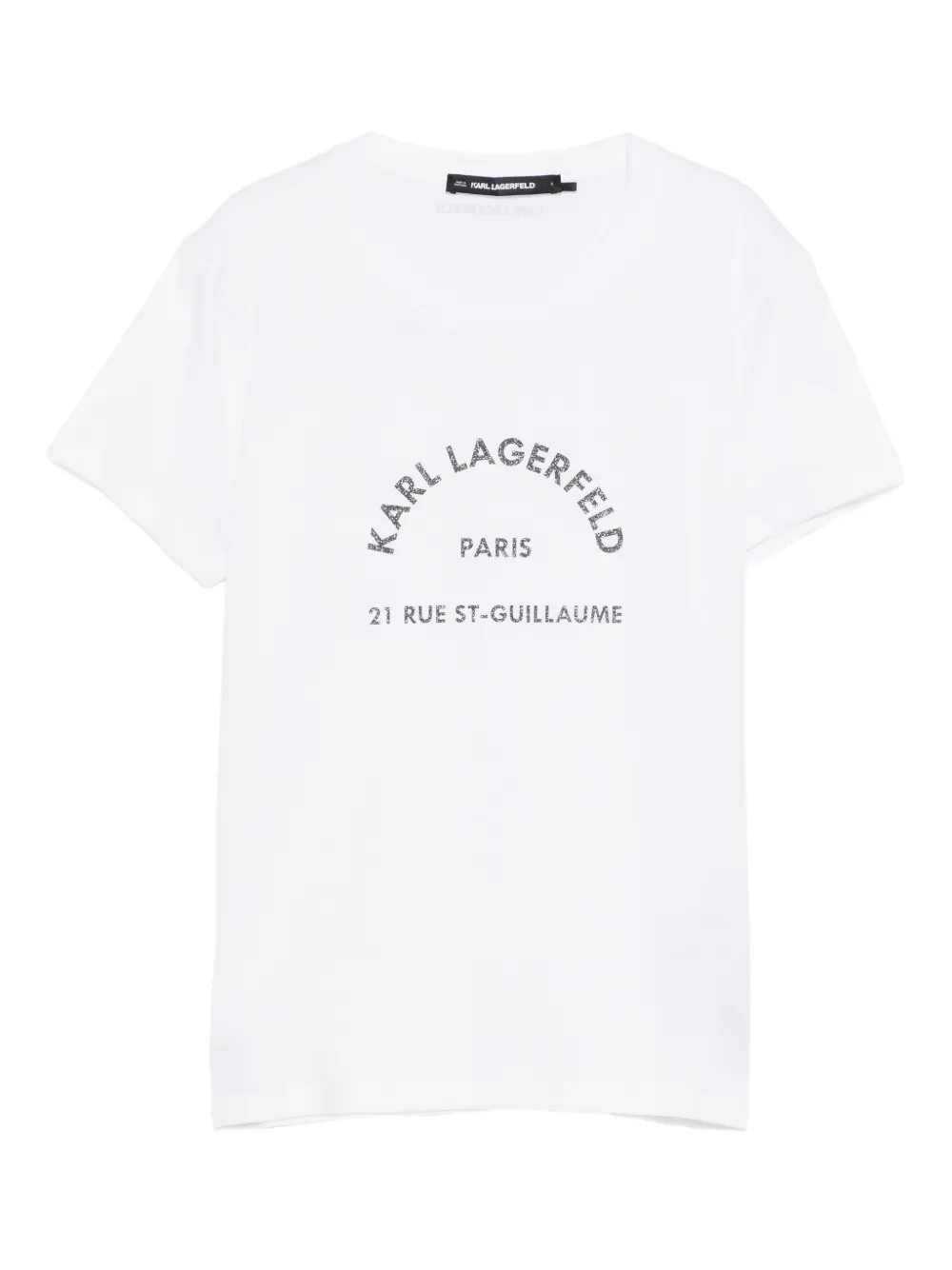 Karl Lagerfeld T-shirt RSG Glitter - Bianco