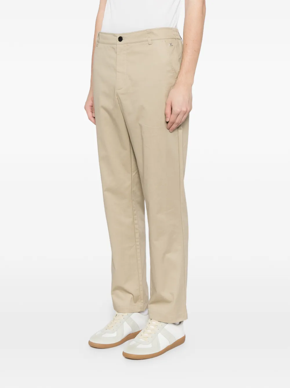 Karl Lagerfeld Chino met logoplakkaat Beige
