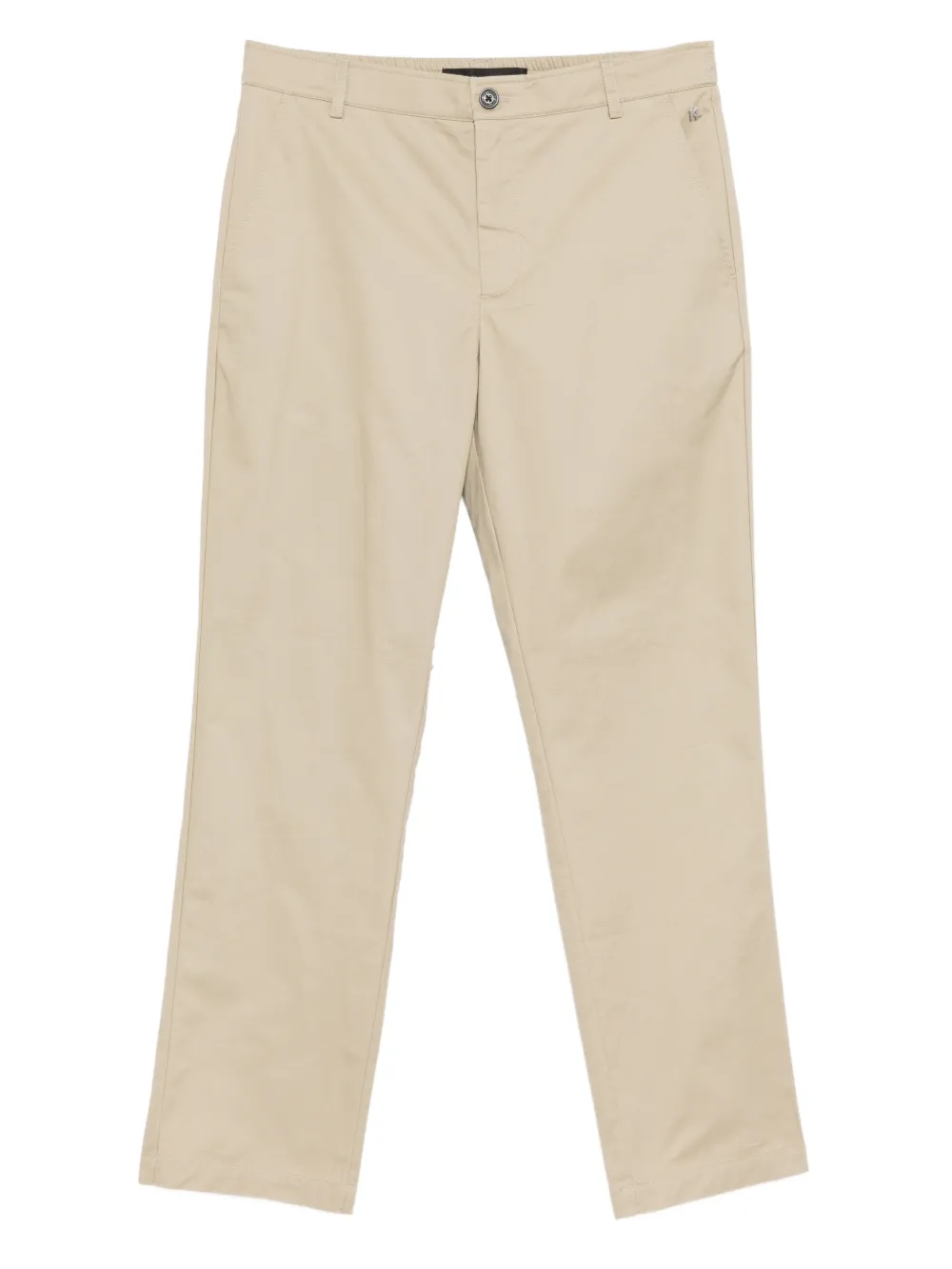 Karl Lagerfeld logo-plaqued chino trousers - Nude