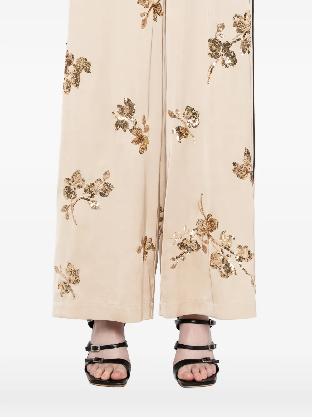 Karl Lagerfeld Broek verfraaid met pailletten Beige