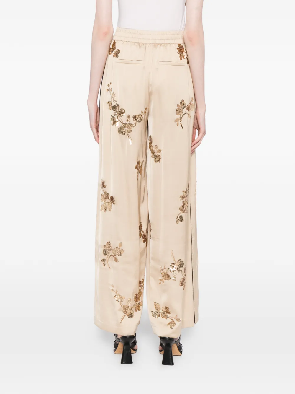 Karl Lagerfeld Broek verfraaid met pailletten Beige