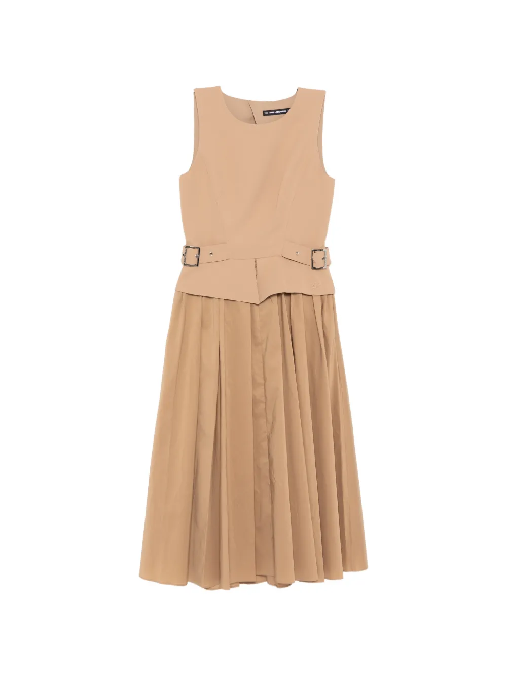 Karl Lagerfeld belt-detail midi dress - Toni neutri