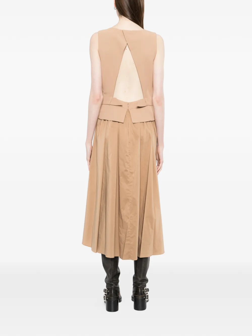 Karl Lagerfeld Midi-jurk met ceintuur Beige