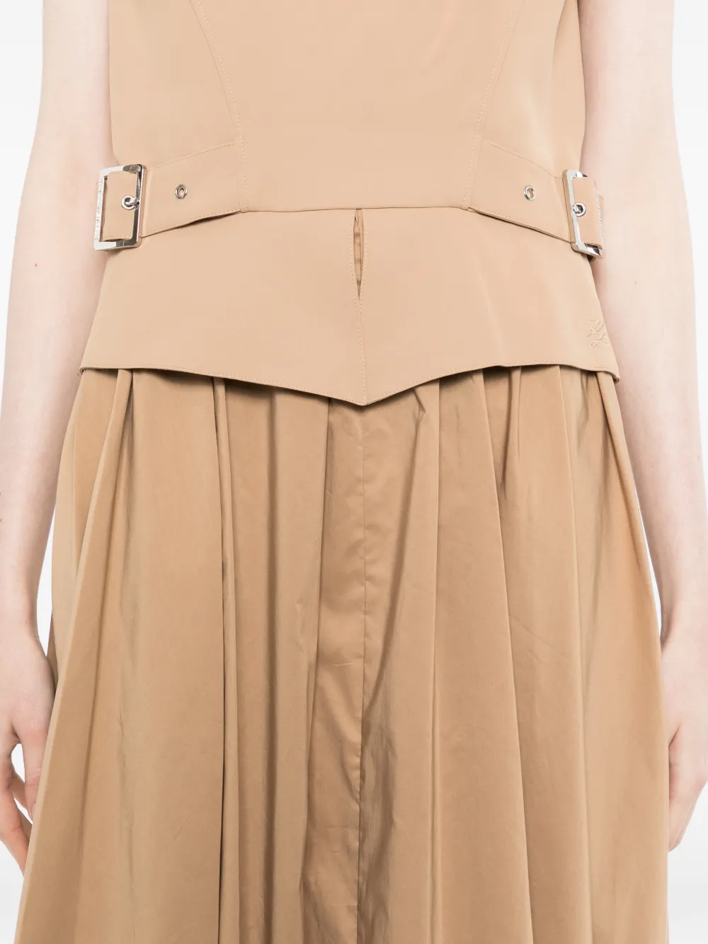 Karl Lagerfeld Midi-jurk met ceintuur Beige