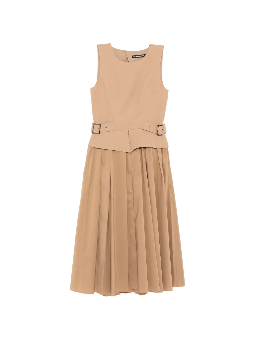 Karl Lagerfeld belt-detail midi dress - Toni neutri